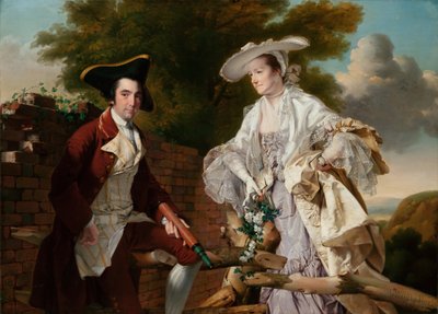 Portrait of Peter Perez Burdett and His First Wife Hannah by Joseph Wright of Derby