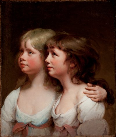 Portrait of Sarah and Ann Haden by Joseph Wright of Derby