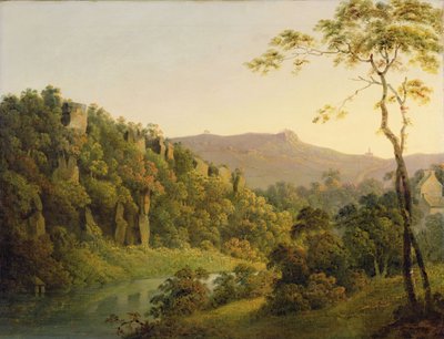 View in Matlock Dale, Looking Towards Black Rock Escarpment by Joseph Wright of Derby