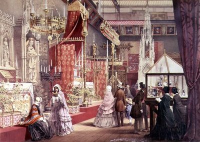 Great Exhibition: Medieval Court, Designed by Pugin, 1851 by Joseph after Nash