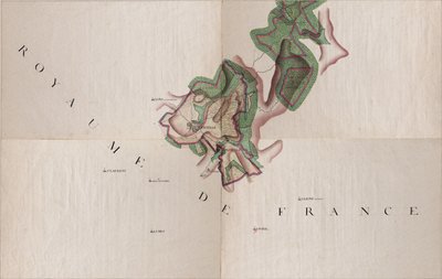 Map of Gernelle, Belgium by Joseph de Ferraris (1726 – 1814) by Joseph de Ferraris
