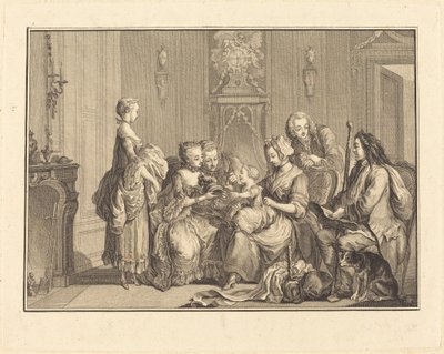 The Beautiful Nurse by Joseph de Longueil after Charles Eisen