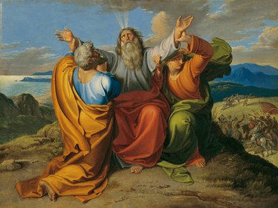 The Praying Moses with Aaron and Hur on Mount Horeb by Joseph von Fuhrich