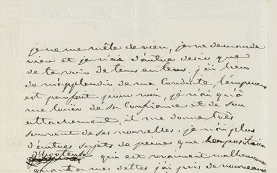 Autograph letter to Eugene de Beauharnais, Paris, 2nd January 1809 by Josephine de Beauharnais