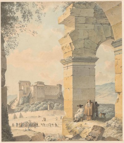 Colosseum and Santi Quattro Coronati by Josephus Augustus Knip