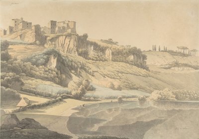 Genzano and Lake Nemi by Josephus Augustus Knip