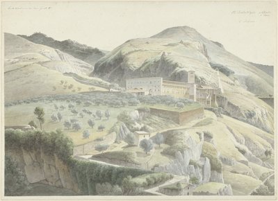 Landscape with Monastery near Subiaco by Josephus Augustus Knip