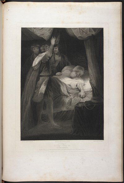 Second Part of King Henry VI Act III Scene III: King Henry, Salisbury and Warwick; the Cardinal in Bed by Joshua (after) Reynolds