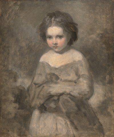 Study of a young girl, half-length - unfinished by Joshua (studio of) Reynolds