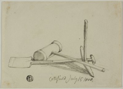 Mallet, Pick and Shovel by Joshua Cristall