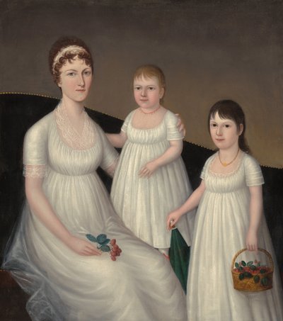 Grace Allison McCurdy Mrs. Hugh McCurdy and Her Daughters, Mary Jane and Letitia Grace, c. 1806 by Joshua Johnson