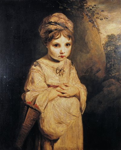 Girl with strawberries, painting by Joshua Reynolds by Joshua Reynolds