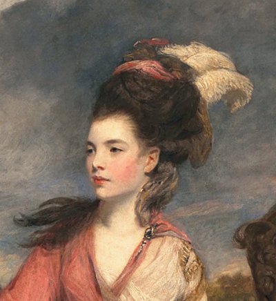 Jane Fleming, Later Countess of Harrington (detail) by Joshua Reynolds