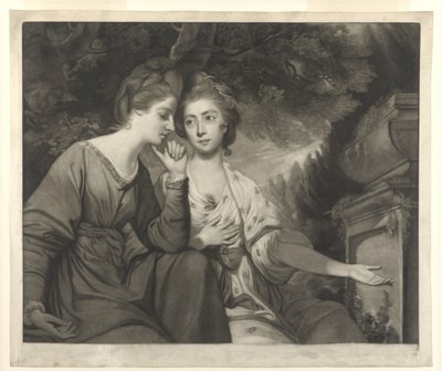 Mrs. Harriet Bouverie and Mrs. Frances Ann Crewe, engraved by Giuseppe Marchi, 1770 by Joshua Reynolds