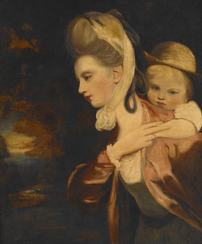 Pick-a-Back (Mrs. Payne Gallaway and Child) (copy) by Joshua Reynolds