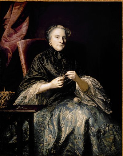 Portrait of Anne, second Countess of Albemarle making knots by Joshua Reynolds