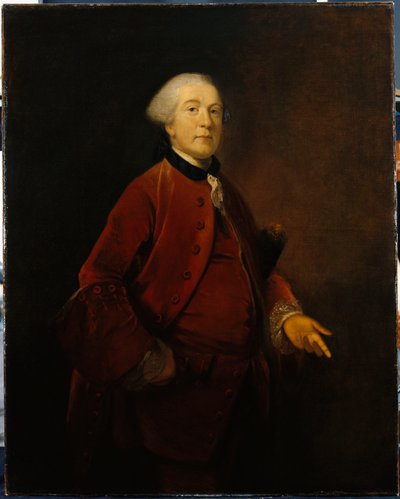Portrait of George Ashby, standing, three-quarter length, wearing a jacket and waistcoat by Joshua Reynolds