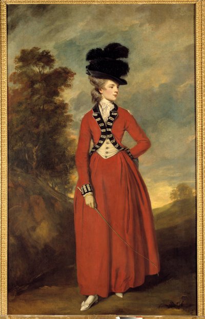 Portrait of Lady Worsley. Painting by Joshua Reynolds, Approximately 1776. Private Collection by Joshua Reynolds