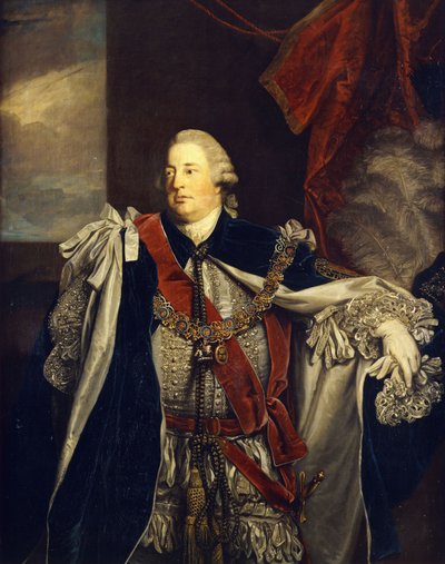 Portrait of William Augustus, Duke of Cumberland, Standing Three-Quarter Length, in Garter Robes by Joshua Reynolds