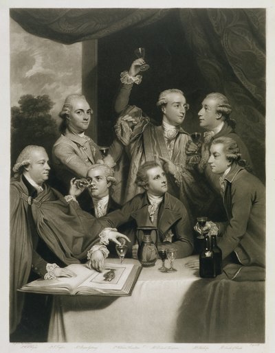Sir William Hamilton (1730-1803) with Other Connoisseurs, Meeting of the Society of Dilettanti by Joshua Reynolds