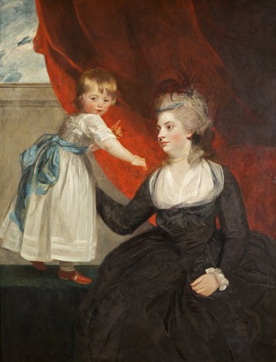 The Honourable Frances Courtenay, Lady Honywood and her Daughter by Joshua Reynolds