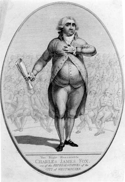 The Right Honourable Charles James Fox (1749-1806) one of the Representatives of the City of Westminster, engraved by Thomas Trotter (c.1750-1803) by Joshua after Cristall