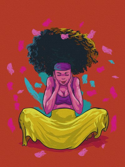 Vibrant Afro Serenity by Joshua msonthe