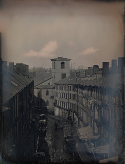 View Down Brattle Street from the Southworth & Hawes Studio at 5 12 Tremont Row, Boston by Josiah Johnson Hawes, Albert Sands Southworth