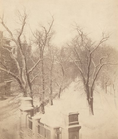 Boston Common Snow Scene, 1850s by Josiah Johnson Hawes