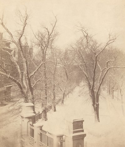 Boston Common Snow Scene by Josiah Johnson Hawes
