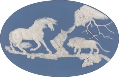 Horse Frightened by a Lion Episode A, modeled 1780 by Josiah Wedgwood