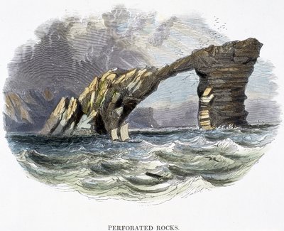 Perforated Rocks, from Phenomena of Nature by Josiah Wood Whymper