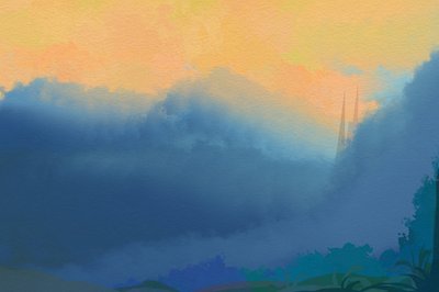 Golden Spires in Mist by Josie George