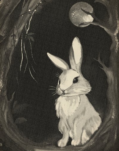 Moonlit Forest Rabbit by Josie George