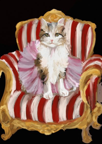 Regal Kitten in Tutu by Josie George