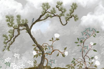 Tranquil Pine and Blossoms by Josie George