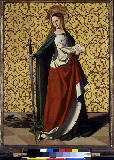 Back of altarpiece: St. Catherine of Alexandria by Josse (fl.1493 1508) Lieferinxe
