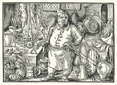 Kitchen scene by Jost (after) Amman