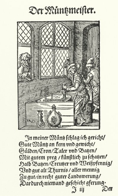 The Master of the Mint by Jost (after) Amman