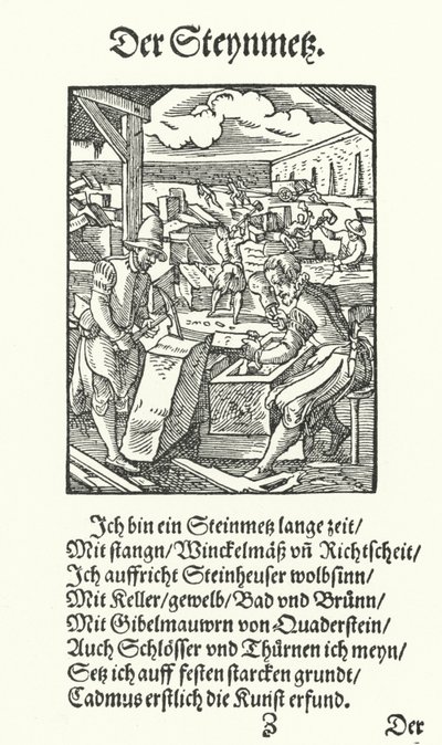 The Stonemason by Jost (after) Amman