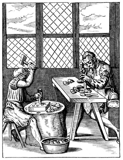 Dice Makers Workshop, 16th century by Jost Amman