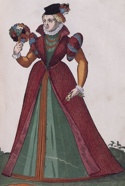 Noblewoman from Ferrara, engraving from 