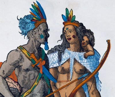 Peruvian indians, engraving by Jost Amman by Jost Amman