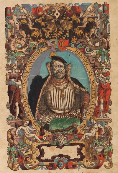 Portrait of Duke Christoph of Württemberg From Biblia germanica by Jost Amman