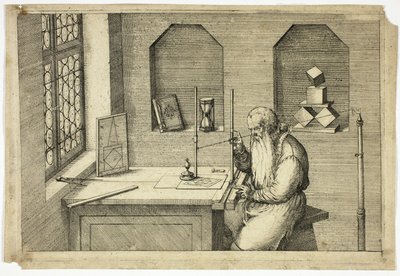 Portrait of Wenzel Jamnitzer in His Study by Jost Amman