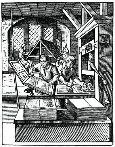 Printing Workshop, 16th Century by Jost Amman