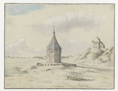 View of the City Fountain, Bergen op Zoom by Josua de Grave (possibly)
