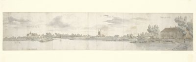 Panoramic View of Castle Ooij and the Tollhouse, North Brabant by Josua de Grave