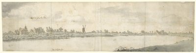 View of Kasteel Ooij, near Nijmegen, North Brabant by Josua de Grave