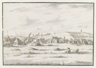 View of an Encampment of the Army of William III near Leuven by Josua de Grave